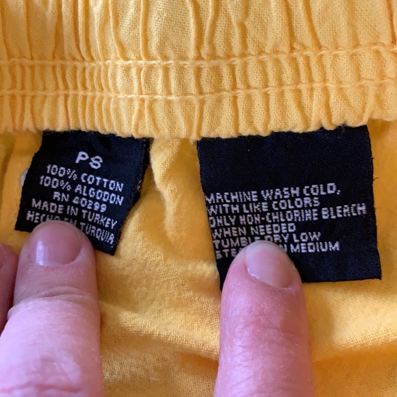 Erika - sz 8P, drawstring cropped pants, yellow - Picture 6 of 9